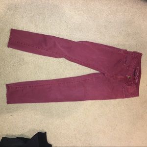 American Eagle maroon jeans 00